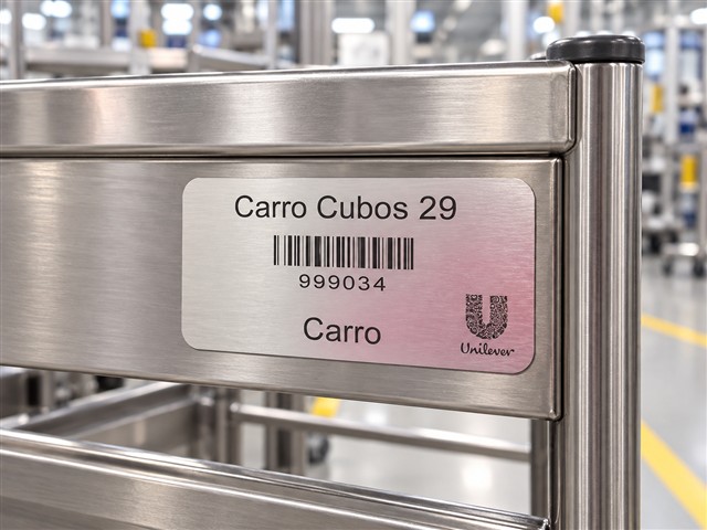 Placa de carro con código de barras