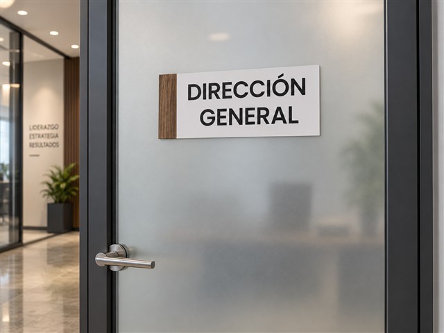 Placa de acceso a Dirección General