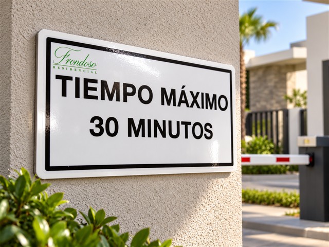Señal de estancia máxima de 30 minutos