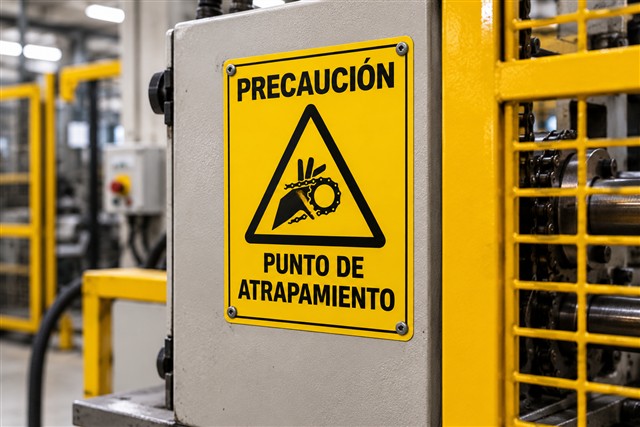 Señal de punto de atrapamiento