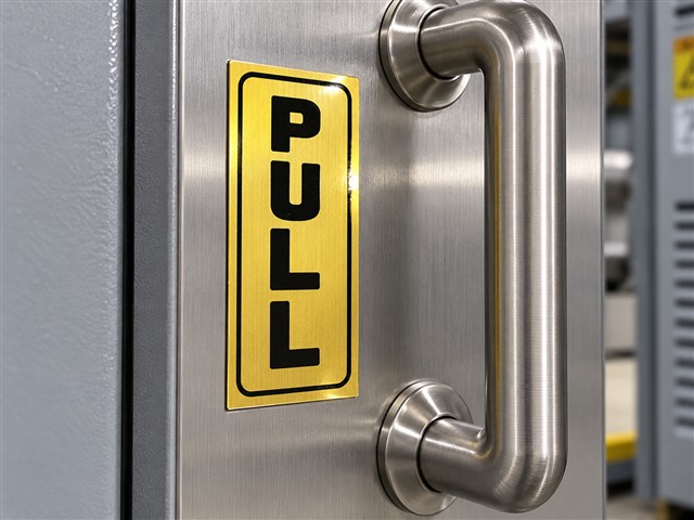 Indicador vertical Pull para puerta