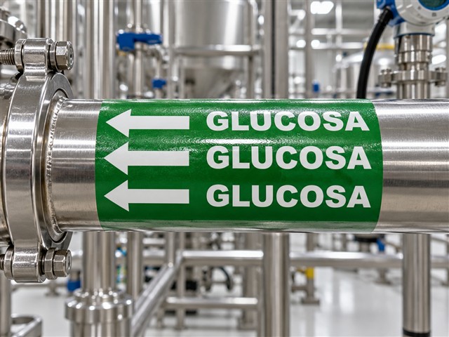 Marcadores verdes de glucosa con flechas